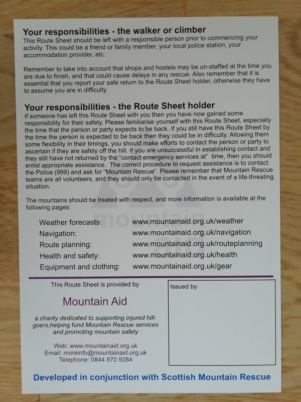 Picture of route card